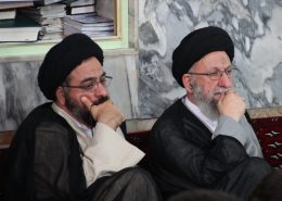 حضور آیت الله سید مجتبی نورمفیدی در مجلس ختم شهید مدافع حرم قاسم غریب