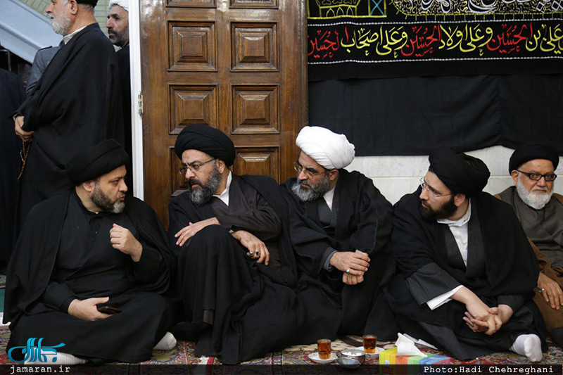 حضور آیت الله سید مجتبی نورمفیدی در مراسم رحلت آیت‌الله عبدالکریم موسوی اردبیلی