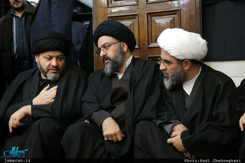 حضور آیت الله سید مجتبی نورمفیدی در مراسم رحلت آیت‌الله عبدالکریم موسوی اردبیلی