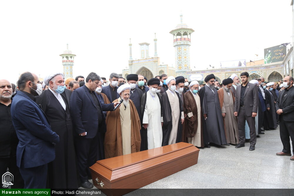 مراسم تشییع جنازه همسر آیت الله جوادی آملی
