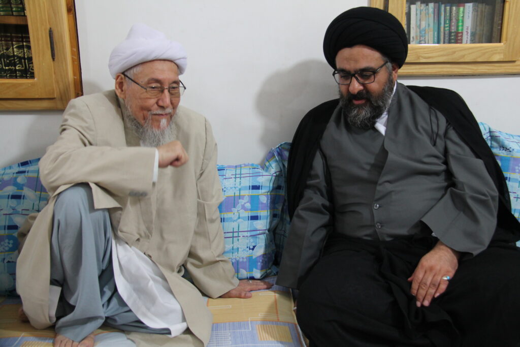  دیدار آیت الله سید مجتبی نورمفیدی با امام جمعه اهل سنت شهرستان کلاله و سخنرانی در مسجد جام