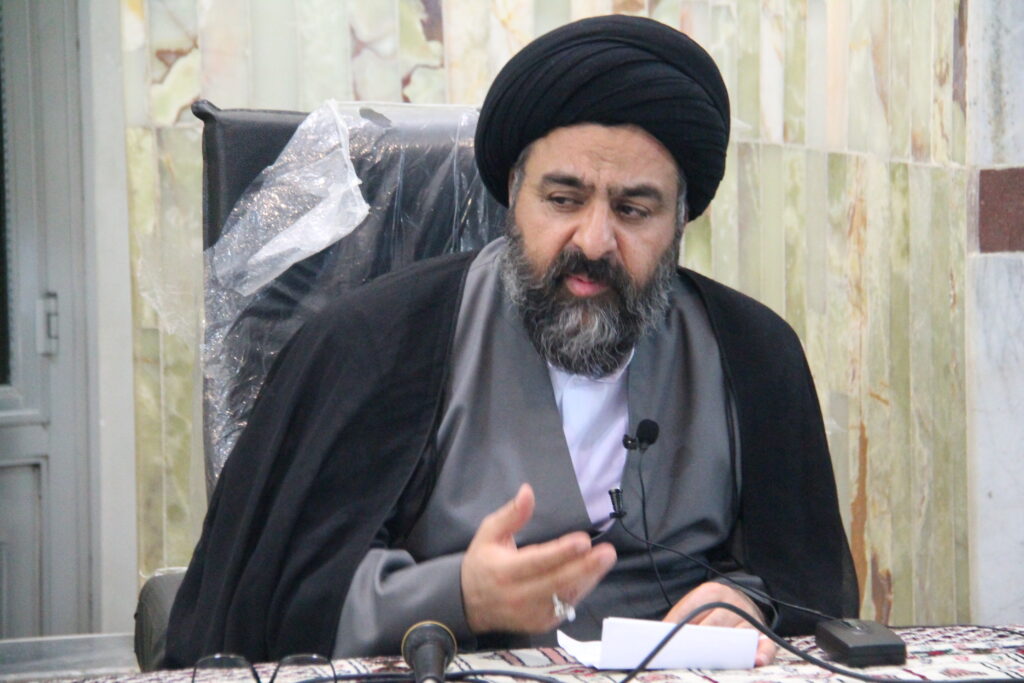  دیدار آیت الله سید مجتبی نورمفیدی با امام جمعه اهل سنت شهرستان کلاله و سخنرانی در مسجد جام