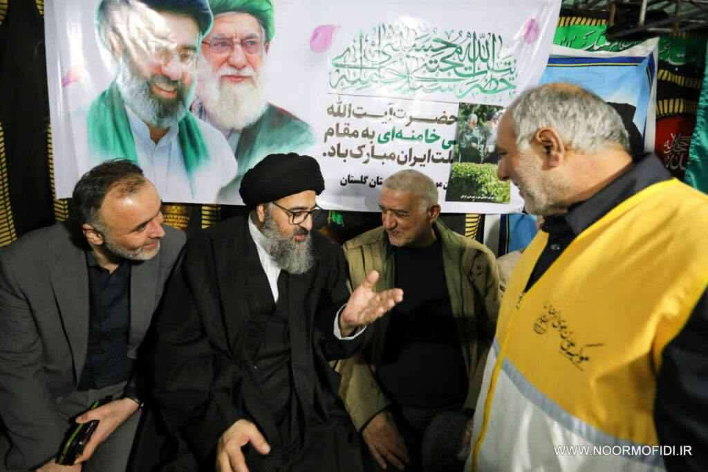 میثاق با امام شهید امت و بعیت با رهبر منتخب خبرگان ملت" حضرت آیت الله سیدمجتبی حسینی خامنه ای(حفظه الله) و مراسم وداع با پیکر مطهر شهید نیروی دریایی ارتش جمهوری اسلامی ایران، ناواستواریکم فرزین کمالی و حضور در ایستگاه صلواتی موکب علی بن موسی الرضا(ع) ااستان گلستان _ چهارشنبه ۲۰ اسفندماه ۱۴۰۴ میدان شهرداری گرگان