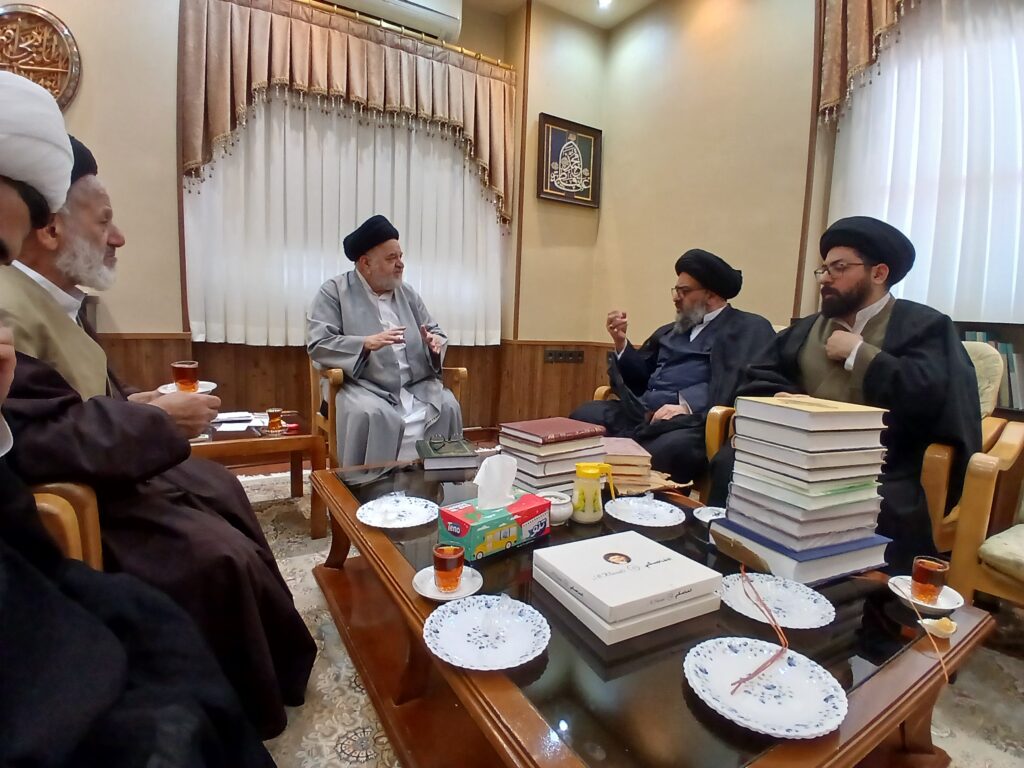 دیدار رئیس پژوهشگاه مطالعات فقه معاصر با حضرت حجت الاسلام والمسلمین سید جواد شهرستانی