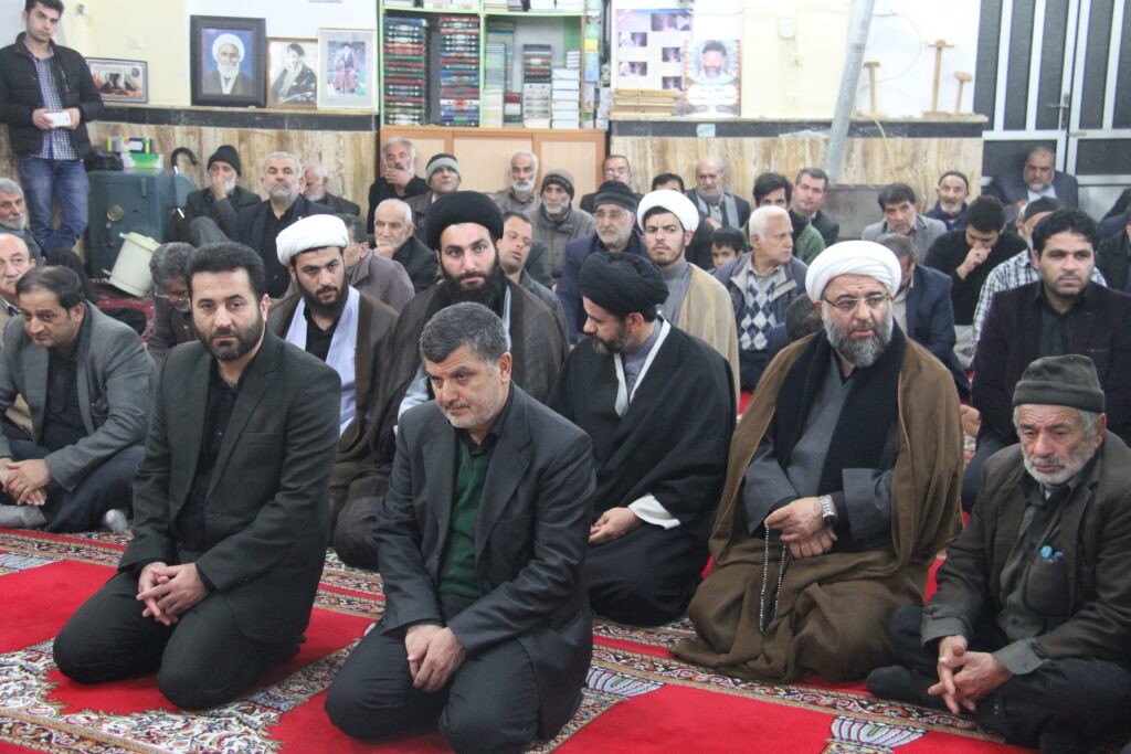مراسم ختم آیت الله فاضل استرابادی در مسجدجامع شهر نوکنده