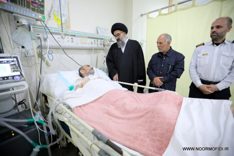 عیادت آیت الله سید مجتبی #نورمفیدی از حضرت قلی دوجی فرماندار شهرستان مراوه تپه در بیمارستان شهید صیاد شیرازی